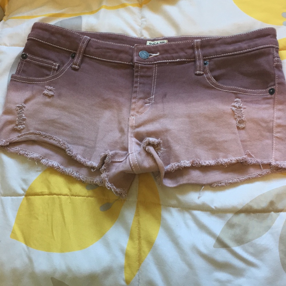 Purple fade out ripped jean shorts PRICE DROP😊